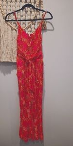 FREE PEOPLE bright pink jumpsuit